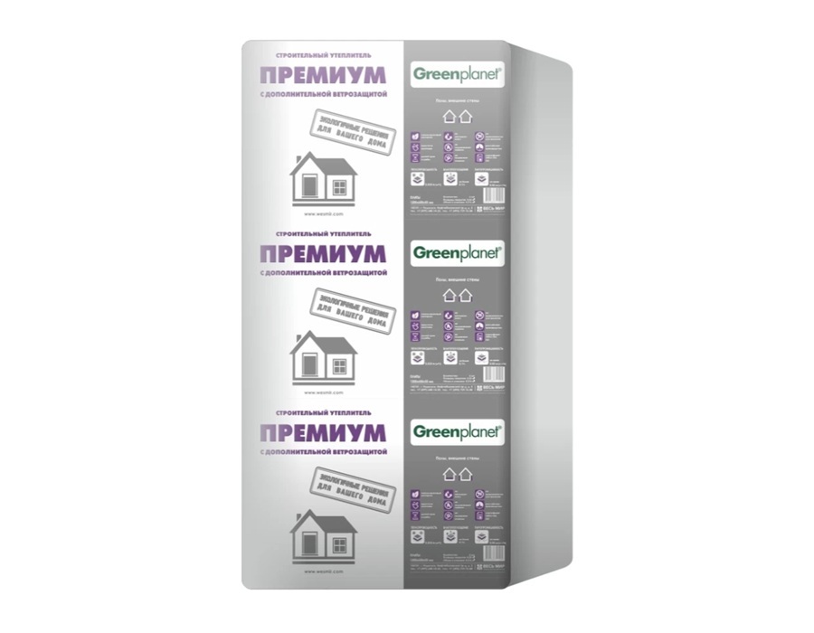 Утеплитель из синтетического эковолокна GreenPlanet Премиум 1200х600х50 (4,32 м2) в упаковке Утеплитель из синтетического эковолокна GreenPlanet Премиум 1200х600х50 (4,32 м2) в упаковке