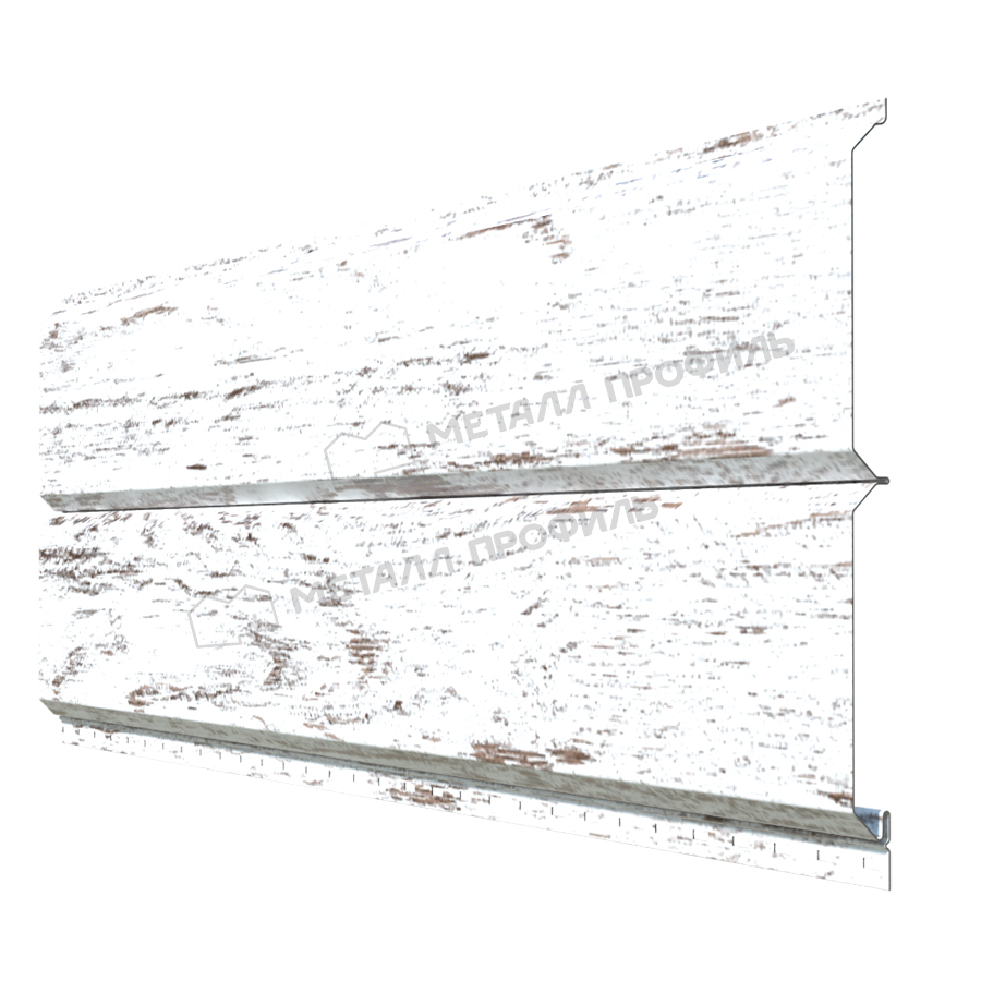 металлический сайдинг под дерево L-БРУС беленый дуб