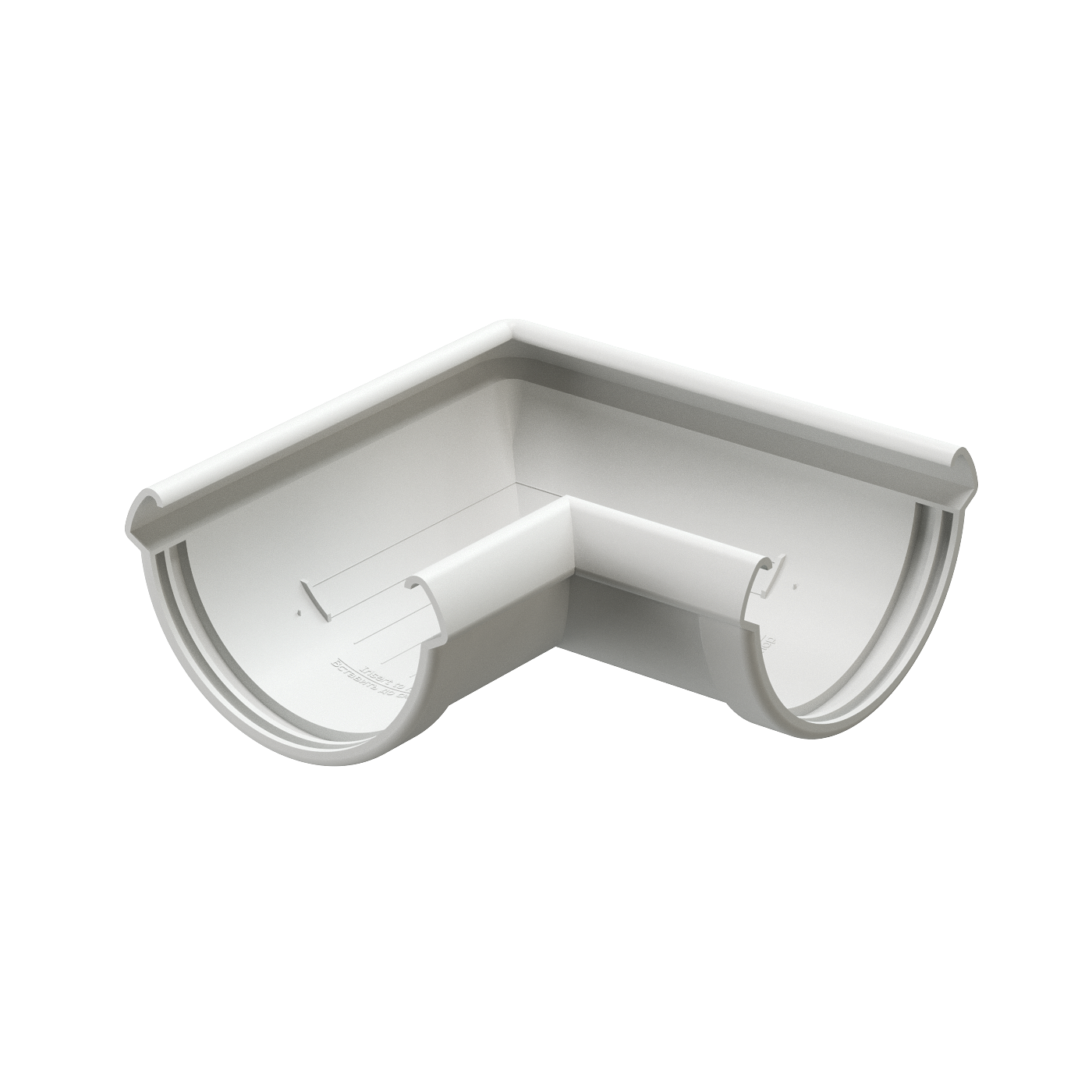 Угол желоба 90˚ LUX, пломбир Угол желоба 90˚ LUX, пломбир