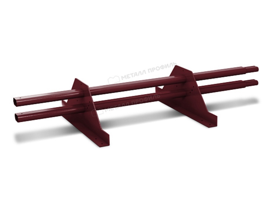 Снегозадержатель красное вино RAL3005 1 метр овальная труба