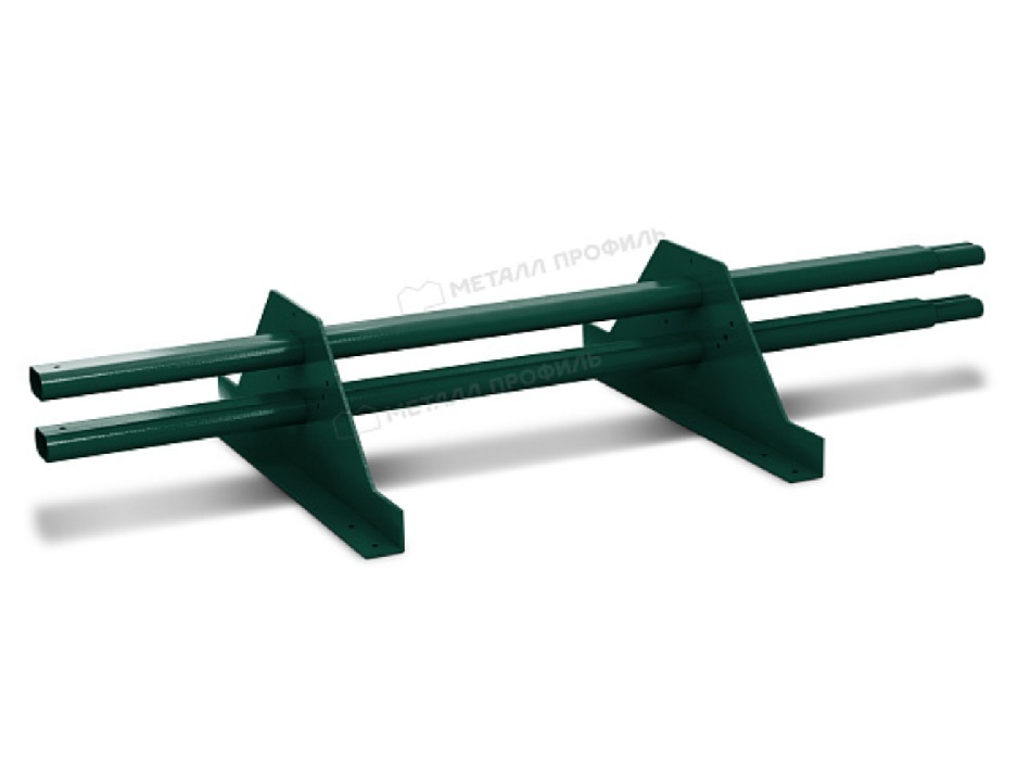 Снегозадержатель зеленый мох RAL6005 1 метр овальная труба