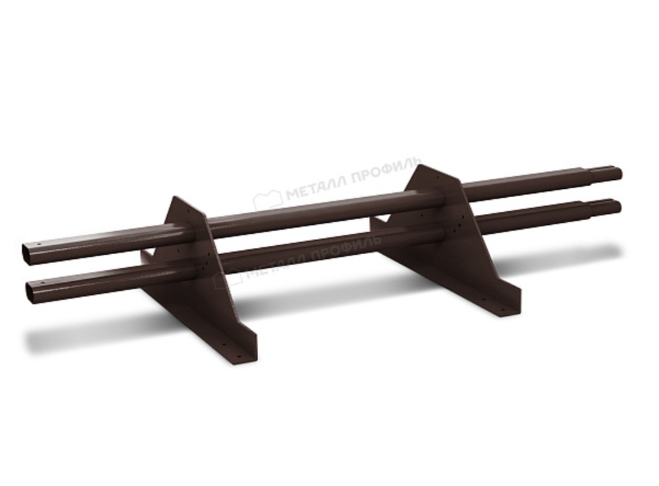 Снегозадержатель коричневый RAL8017 1 метр овальная труба