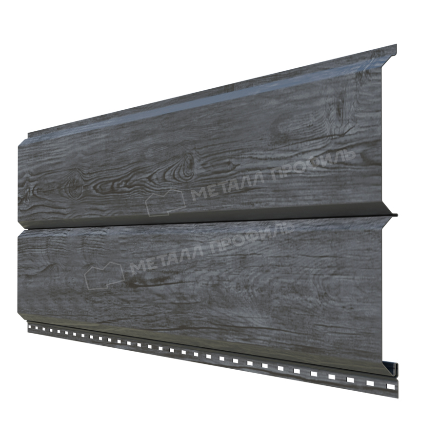 металлический сайдинг под дерево L-БРУС серый дуб
