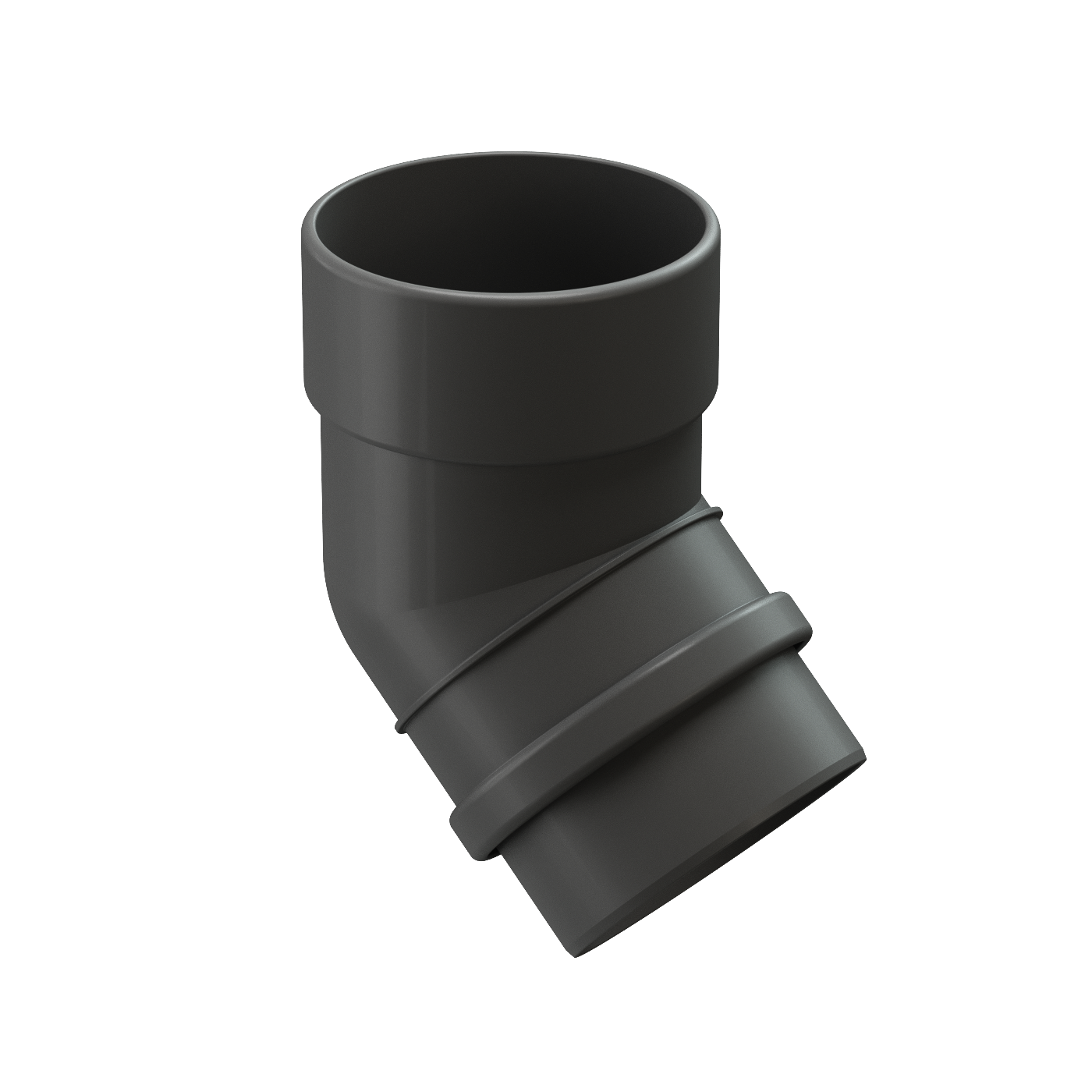 Колено 45˚ для водосточной трубы LUX, графит Колено 45˚ для водосточной трубы LUX, графит