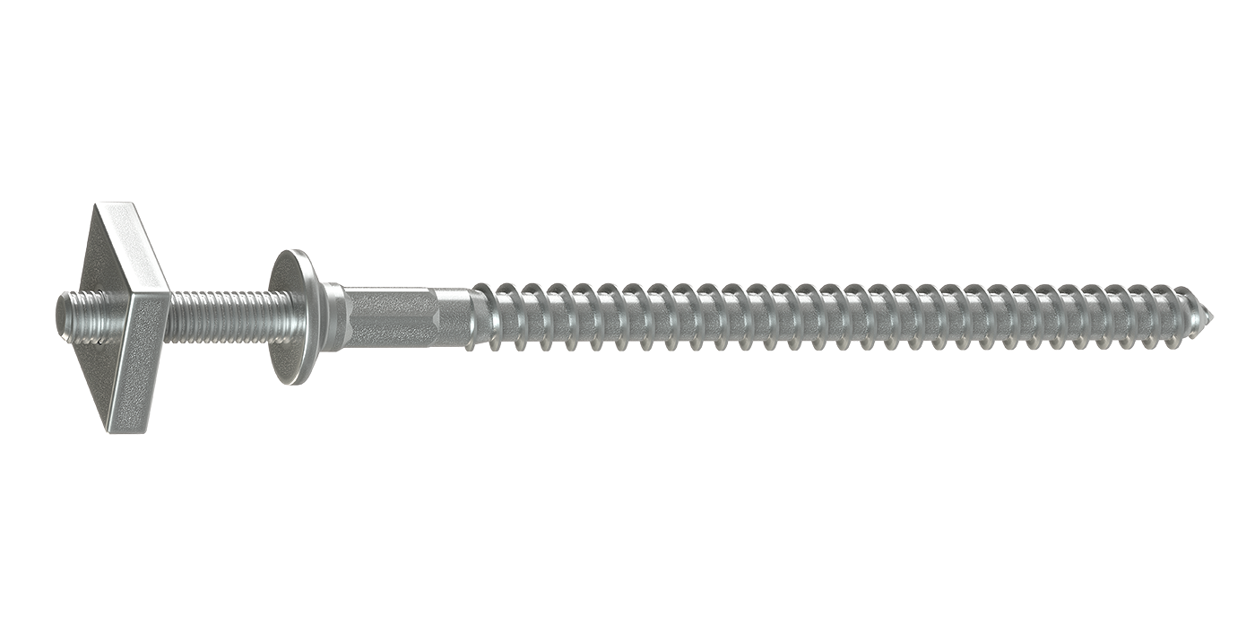 Шпилька специальная с гайкой (без цвета) Standard, оцинкованная сталь Шпилька специальная с гайкой (без цвета) Standard, оцинкованная сталь