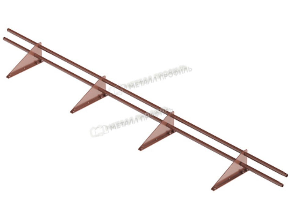 Снегозадержатель серый графит RAL7024 Roofretail 3 метра круглая труба