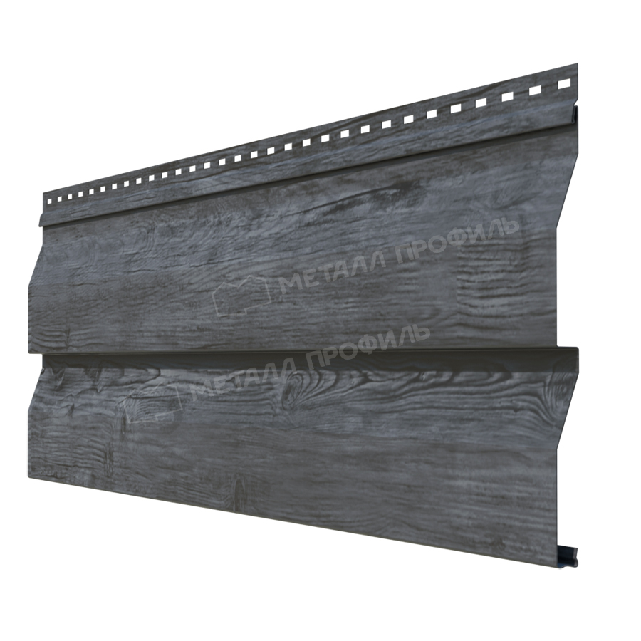 сайдинг металлический под дерево серый дуб