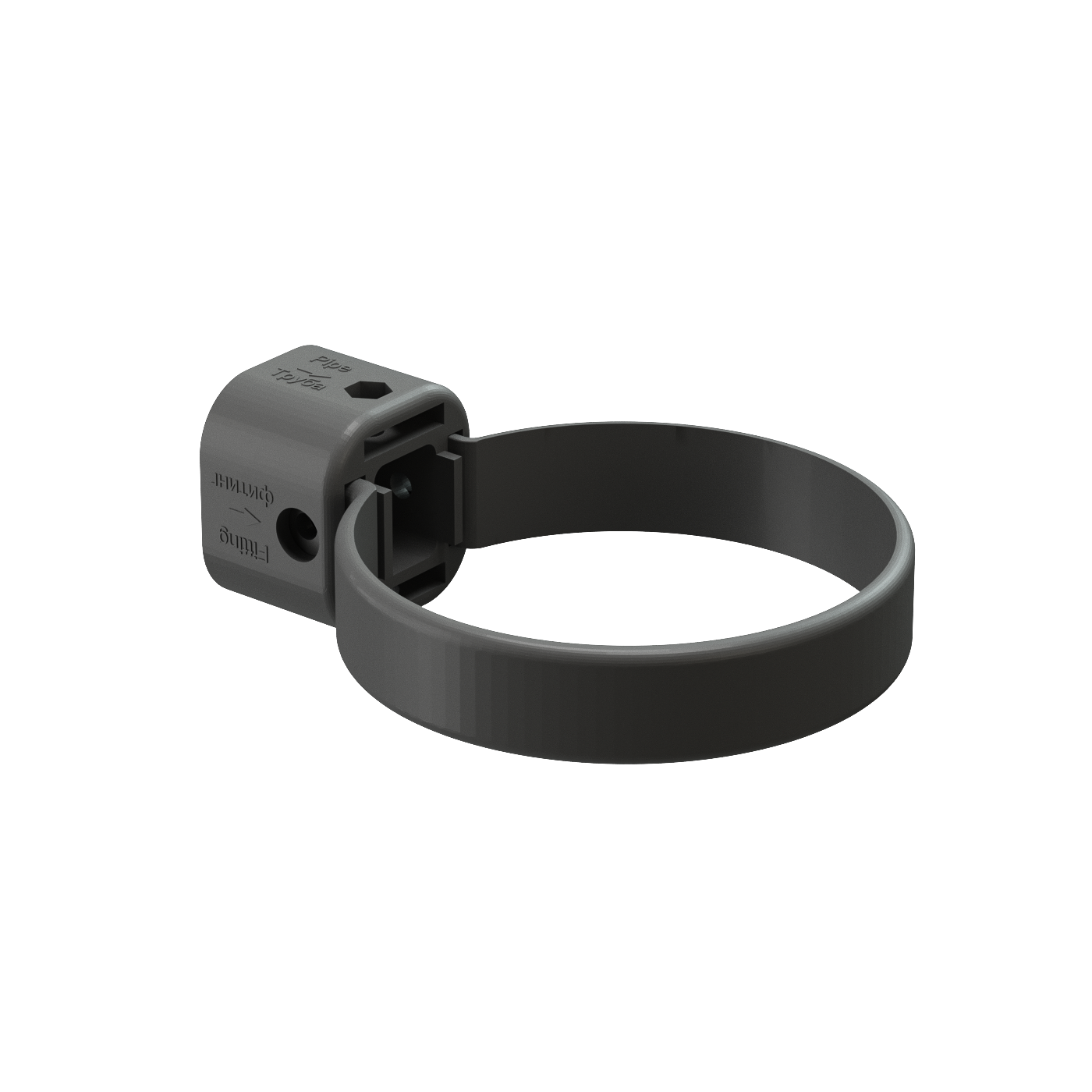 Хомут универсальный для водосточной трубы LUX, графит Хомут универсальный для водосточной трубы LUX, графит