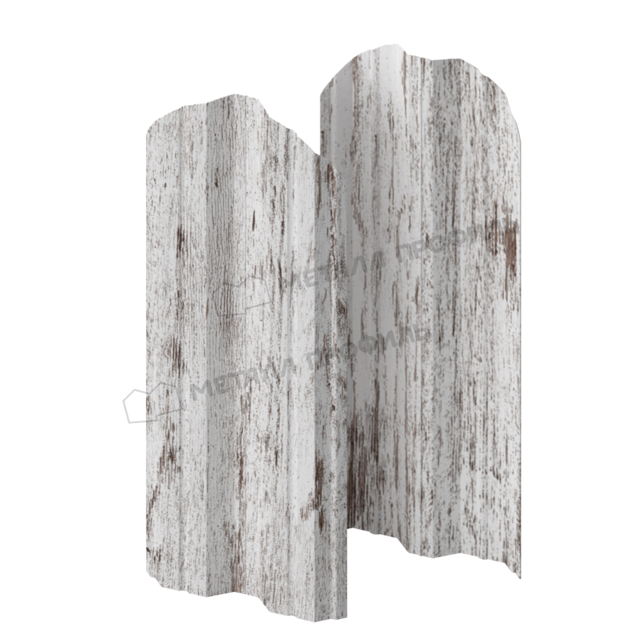 Штакетник под дерево М 111 цвет беленый дуб односторонний 0,5 мм Штакетник под дерево М 111 цвет беленый дуб односторонний 0,5 мм