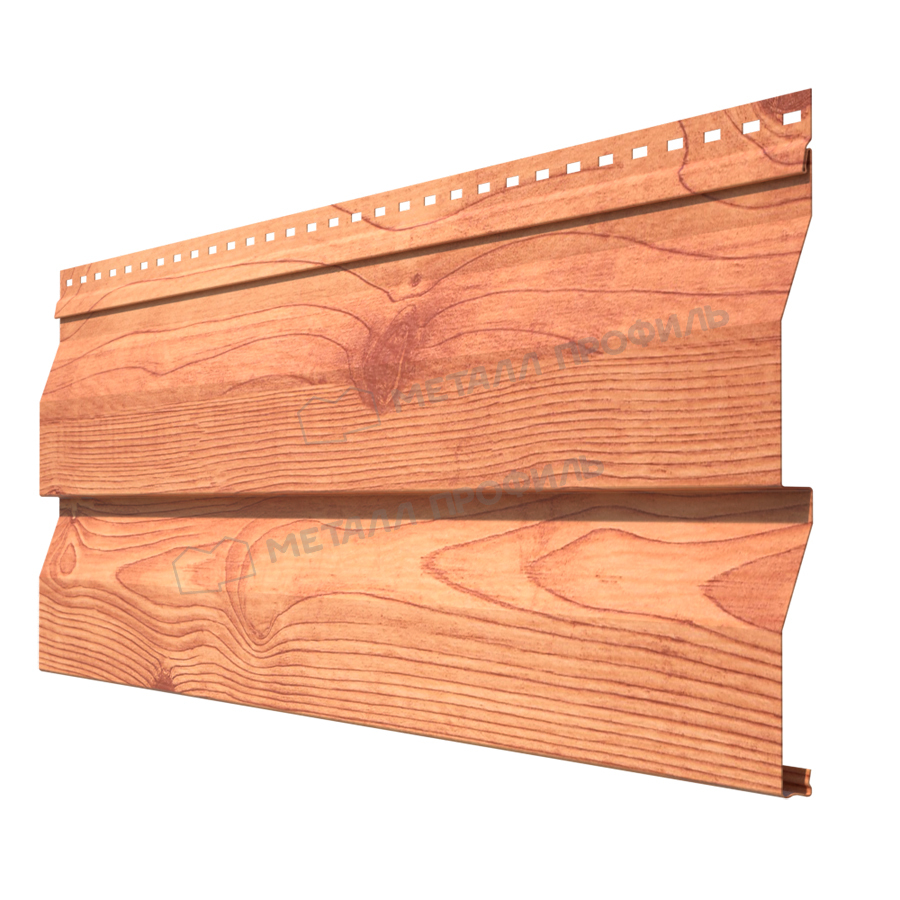 сайдинг металлический под дерево орех золотой