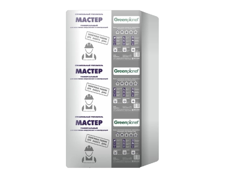 Синтетический утеплитель из эковолокна GreenPlanet Master 1000х600х100 (3,6 м2) в упаковке Синтетический утеплитель из эковолокна GreenPlanet Master 1000х600х100 (3,6 м2) в упаковке