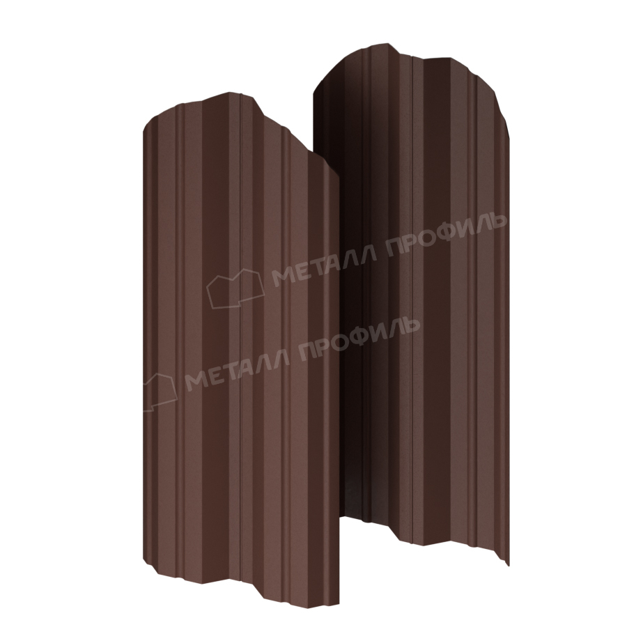 Штакетник М 111 цвет RAL8017 (коричневый матовый) двухсторонний 0,4 мм Штакетник М 111 цвет RAL8017 (коричневый матовый) двухсторонний 0,4 мм
